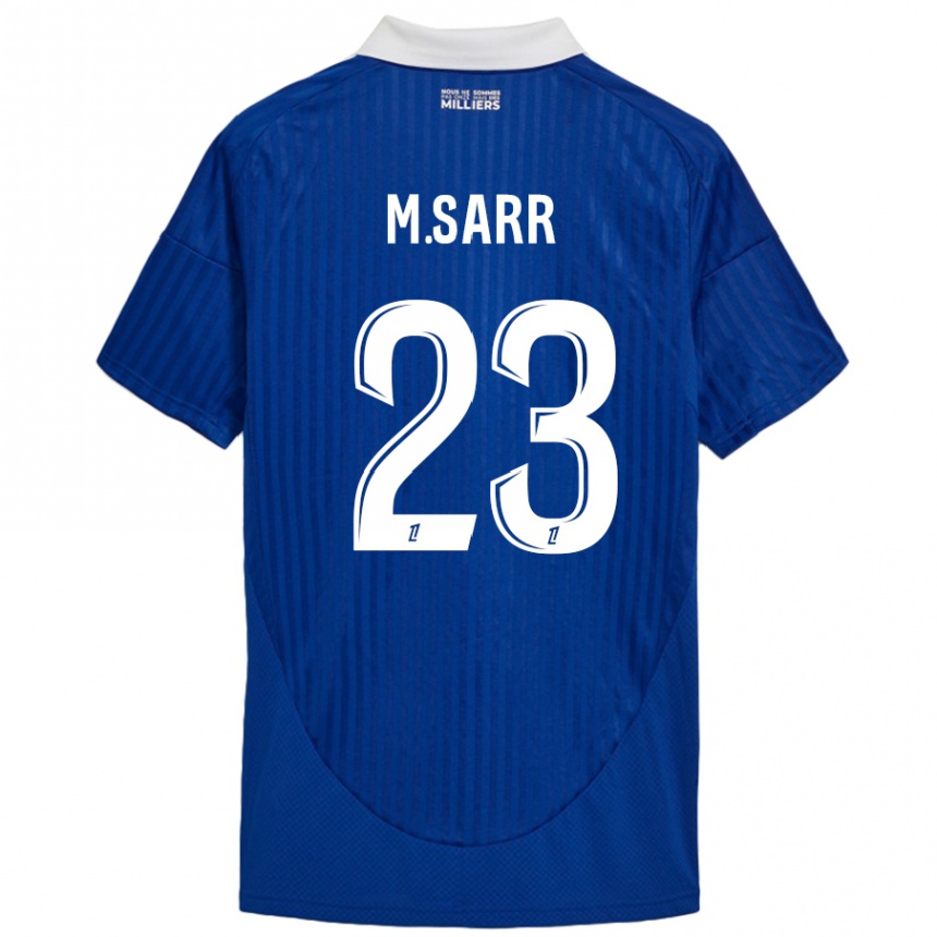 Vaikiškas Mamadou Sarr #23 Mėlyna Balta Namų Marškinėliai 2024/25 T-Shirt