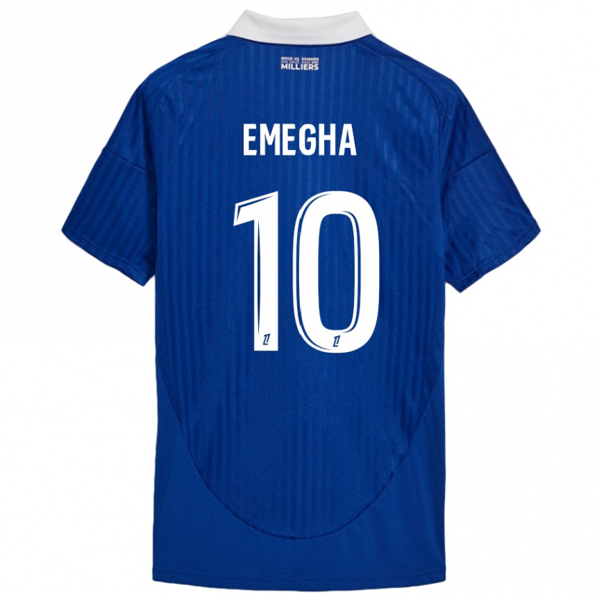 Vaikiškas Emanuel Emegha #10 Mėlyna Balta Namų Marškinėliai 2024/25 T-Shirt