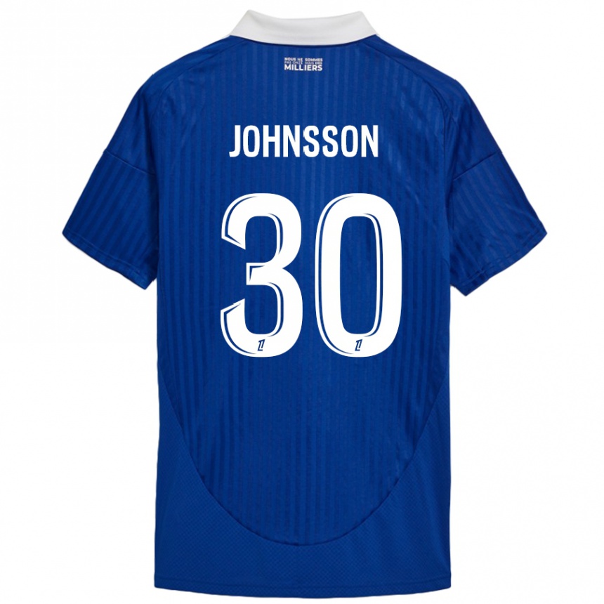 Vaikiškas Karl-Johan Johnsson #30 Mėlyna Balta Namų Marškinėliai 2024/25 T-Shirt