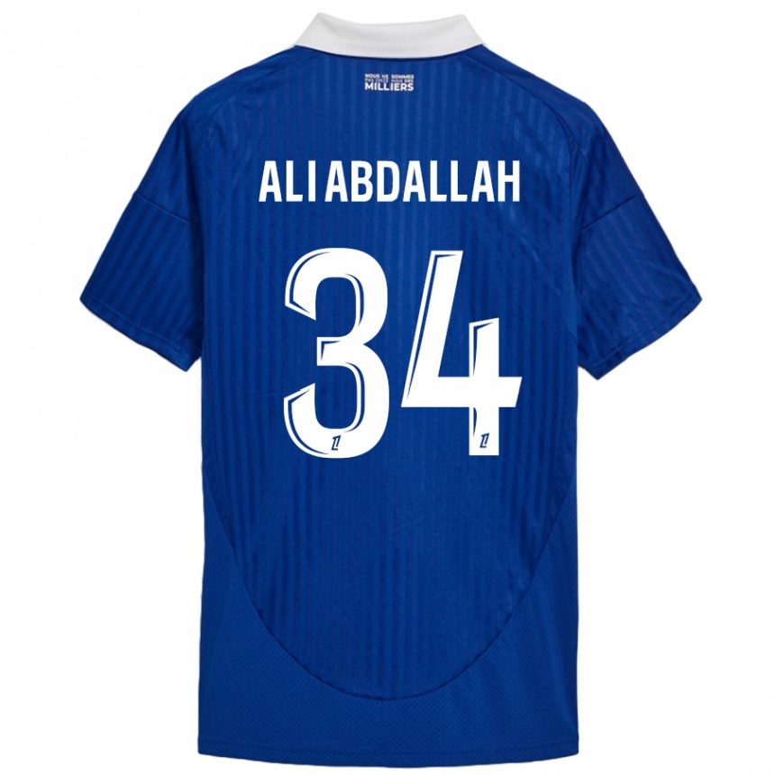 Vaikiškas Aboubacar Ali Abdallah #34 Mėlyna Balta Namų Marškinėliai 2024/25 T-Shirt