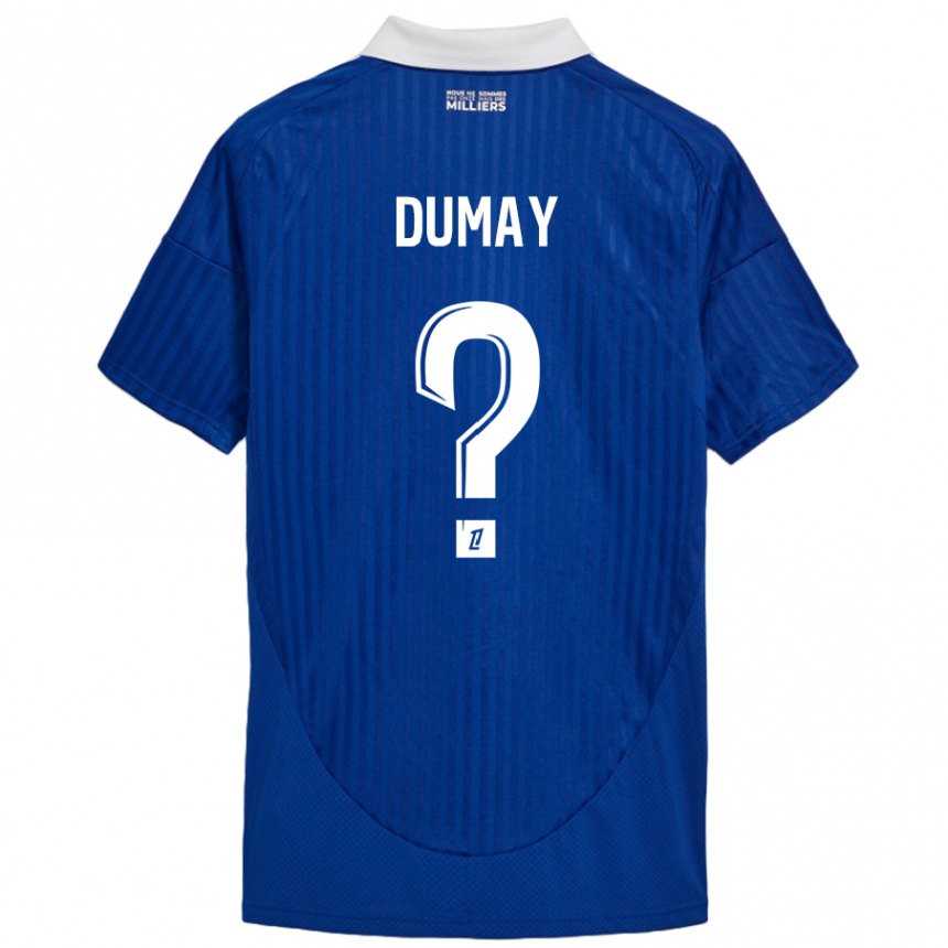 Vaikiškas Yoann Dumay #0 Mėlyna Balta Namų Marškinėliai 2024/25 T-Shirt