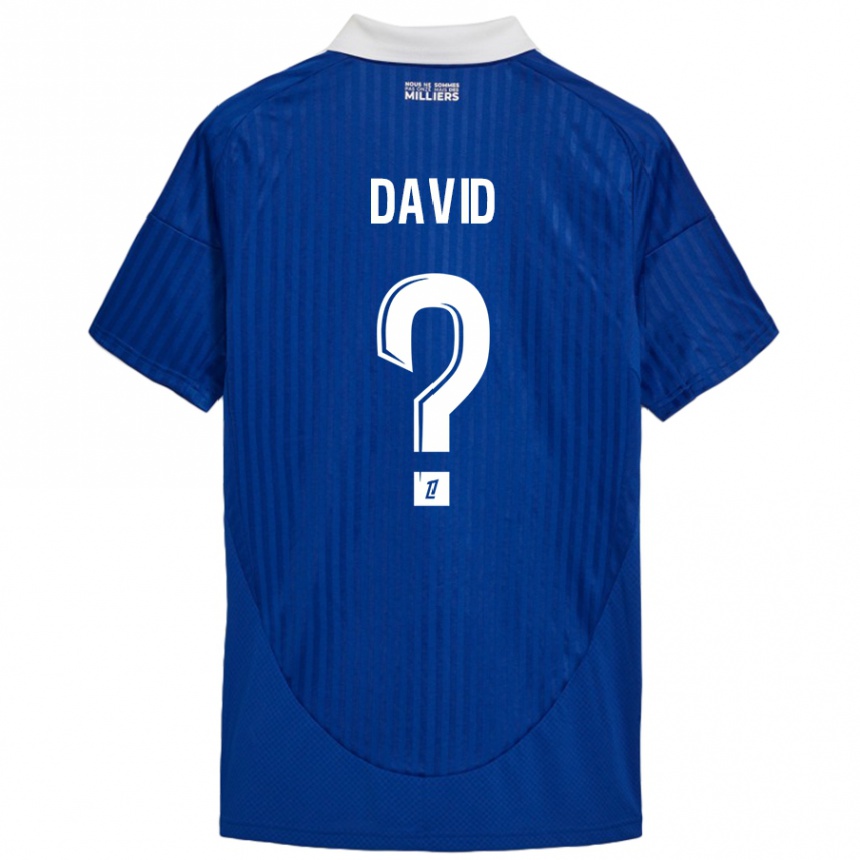 Vaikiškas David #0 Mėlyna Balta Namų Marškinėliai 2024/25 T-Shirt