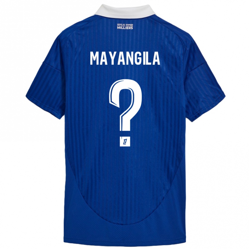 Vaikiškas Ryan Tutu Mayangila #0 Mėlyna Balta Namų Marškinėliai 2024/25 T-Shirt