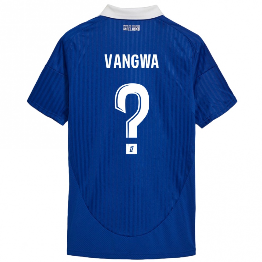 Vaikiškas Jilva Vangwa #0 Mėlyna Balta Namų Marškinėliai 2024/25 T-Shirt