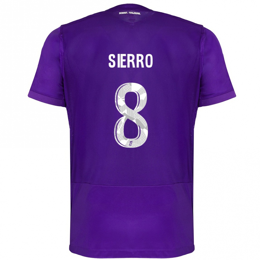 Vaikiškas Vincent Sierro #8 Violetinė Balta Namų Marškinėliai 2024/25 T-Shirt