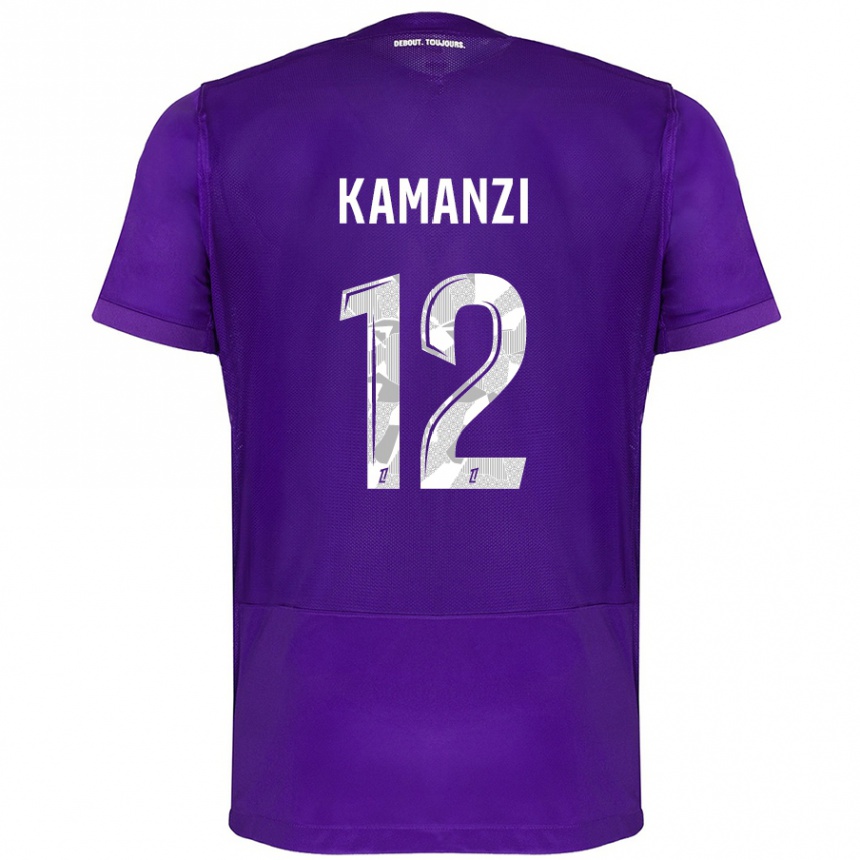 Vaikiškas Warren Kamanzi #12 Violetinė Balta Namų Marškinėliai 2024/25 T-Shirt