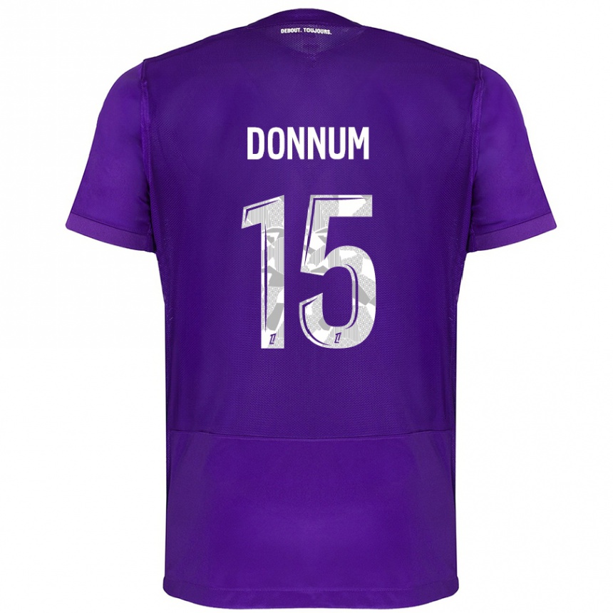 Vaikiškas Aron Dønnum #15 Violetinė Balta Namų Marškinėliai 2024/25 T-Shirt