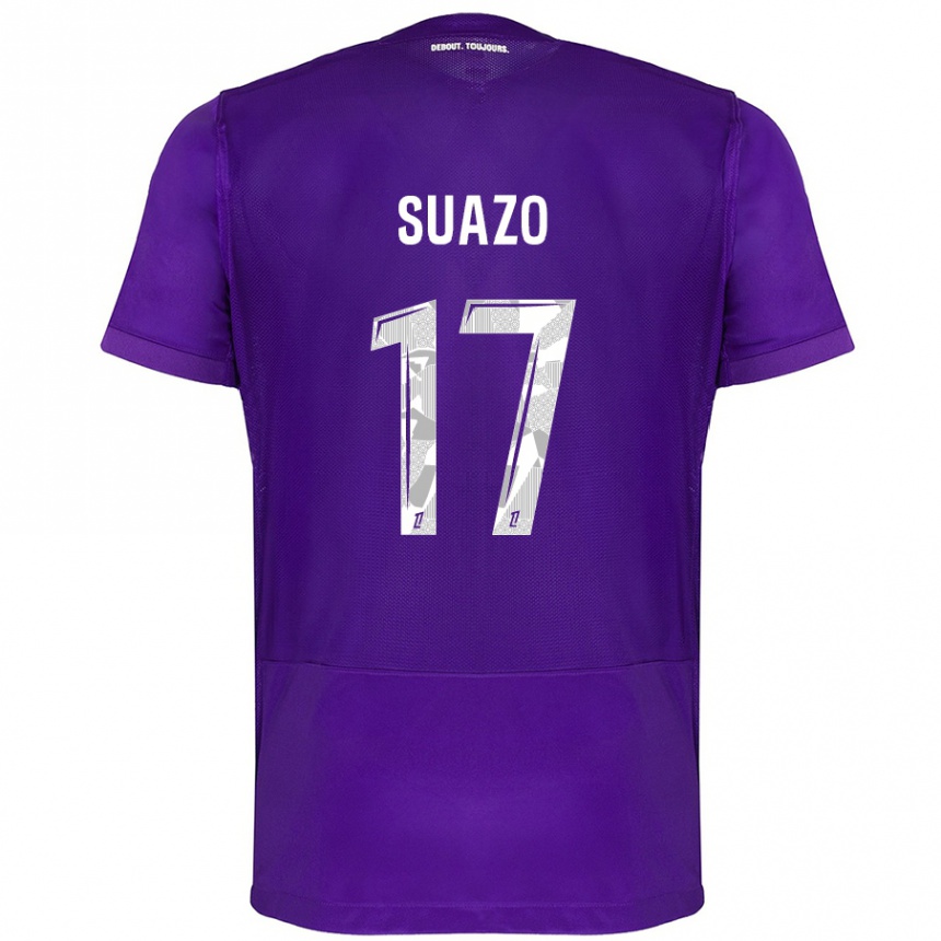 Vaikiškas Gabriel Suazo #17 Violetinė Balta Namų Marškinėliai 2024/25 T-Shirt