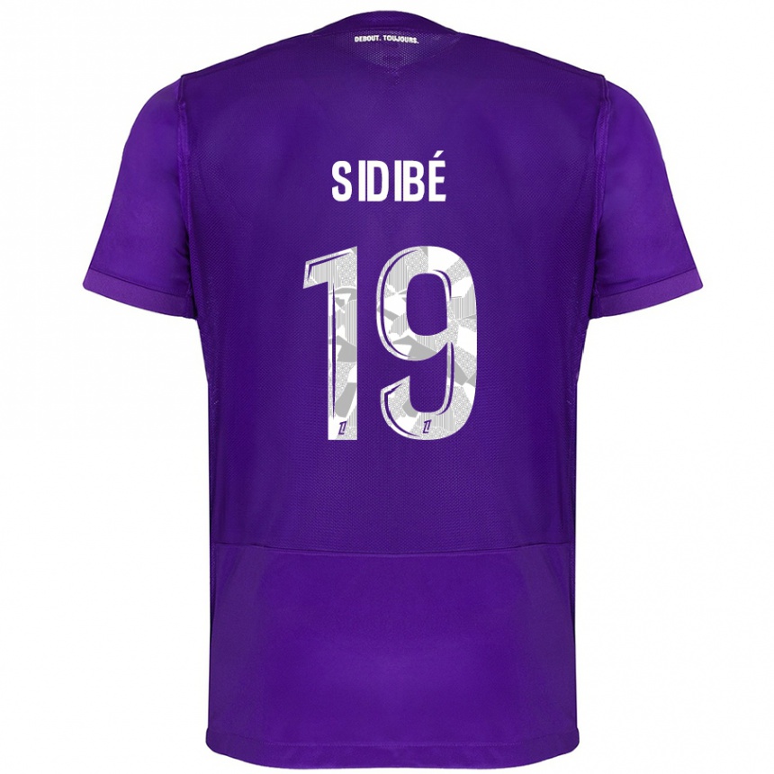 Vaikiškas Djibril Sidibé #19 Violetinė Balta Namų Marškinėliai 2024/25 T-Shirt