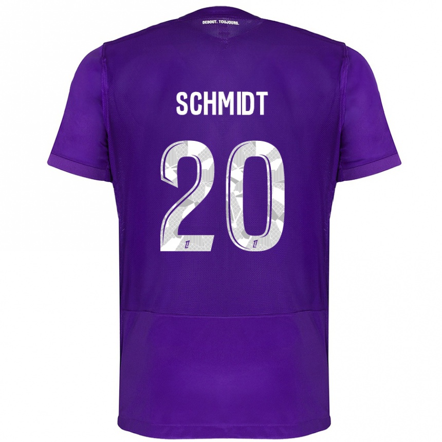 Vaikiškas Niklas Schmidt #20 Violetinė Balta Namų Marškinėliai 2024/25 T-Shirt