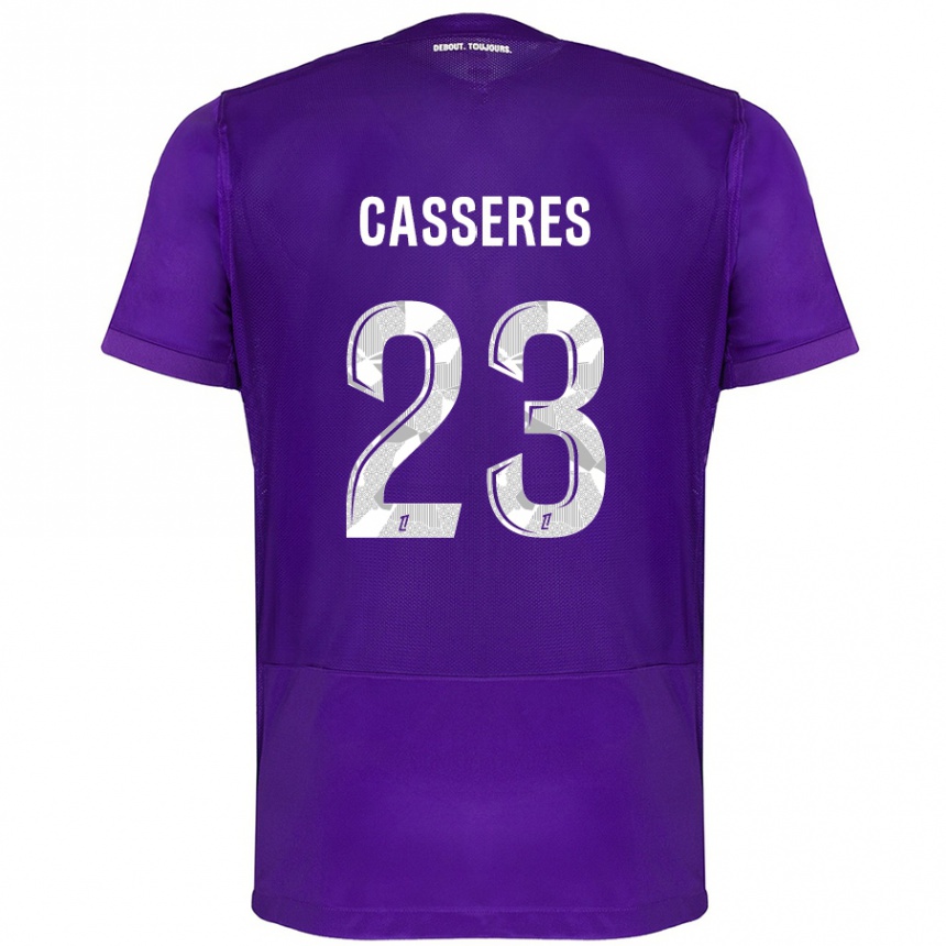 Vaikiškas Cristian Cásseres Jr. #23 Violetinė Balta Namų Marškinėliai 2024/25 T-Shirt