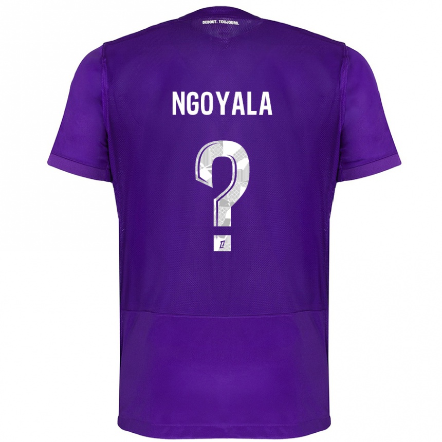 Vaikiškas Frédéric Efuele Ngoyala #0 Violetinė Balta Namų Marškinėliai 2024/25 T-Shirt