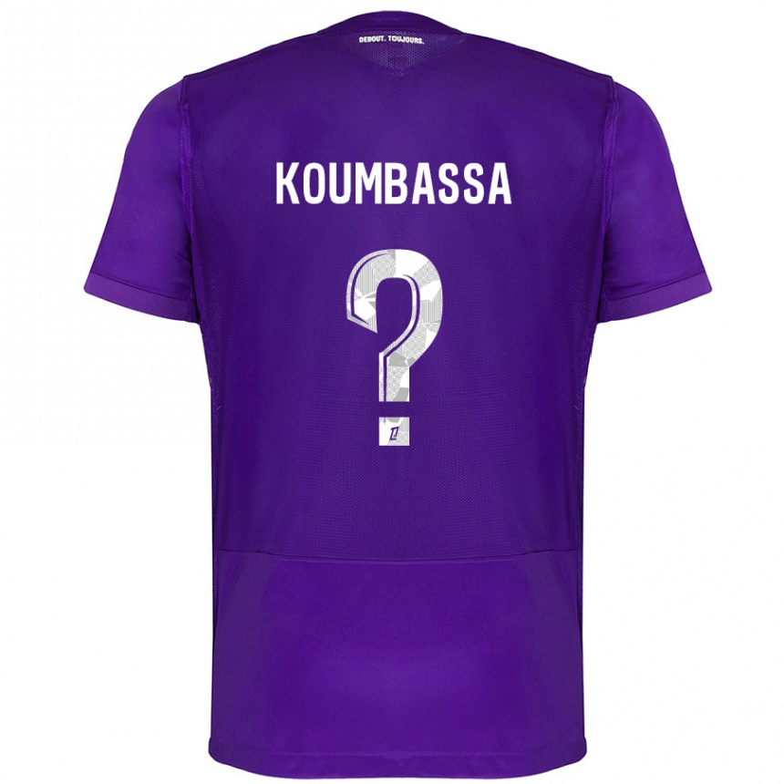 Vaikiškas Seny Koumbassa #0 Violetinė Balta Namų Marškinėliai 2024/25 T-Shirt