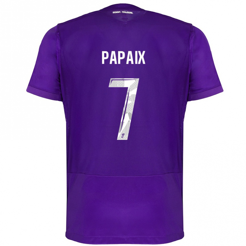 Vaikiškas Marie Papaix #7 Violetinė Balta Namų Marškinėliai 2024/25 T-Shirt