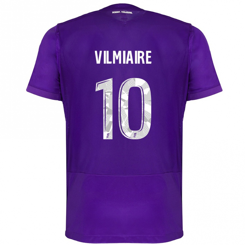 Vaikiškas Kelly Vilmiaire #10 Violetinė Balta Namų Marškinėliai 2024/25 T-Shirt