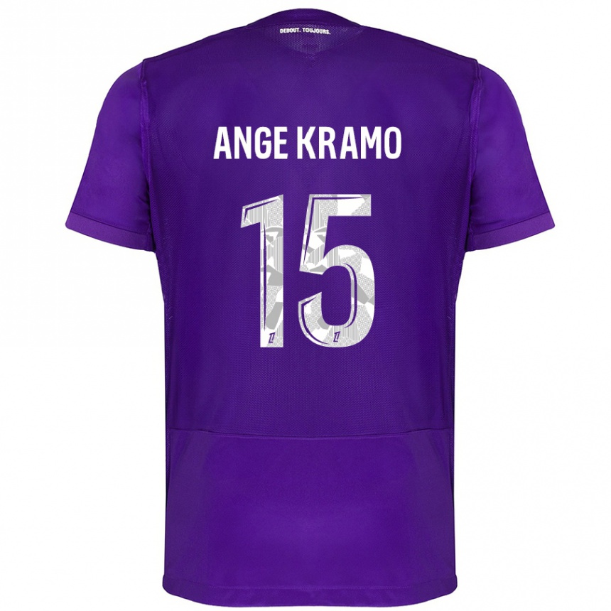 Vaikiškas Marie Ange Kramo #15 Violetinė Balta Namų Marškinėliai 2024/25 T-Shirt