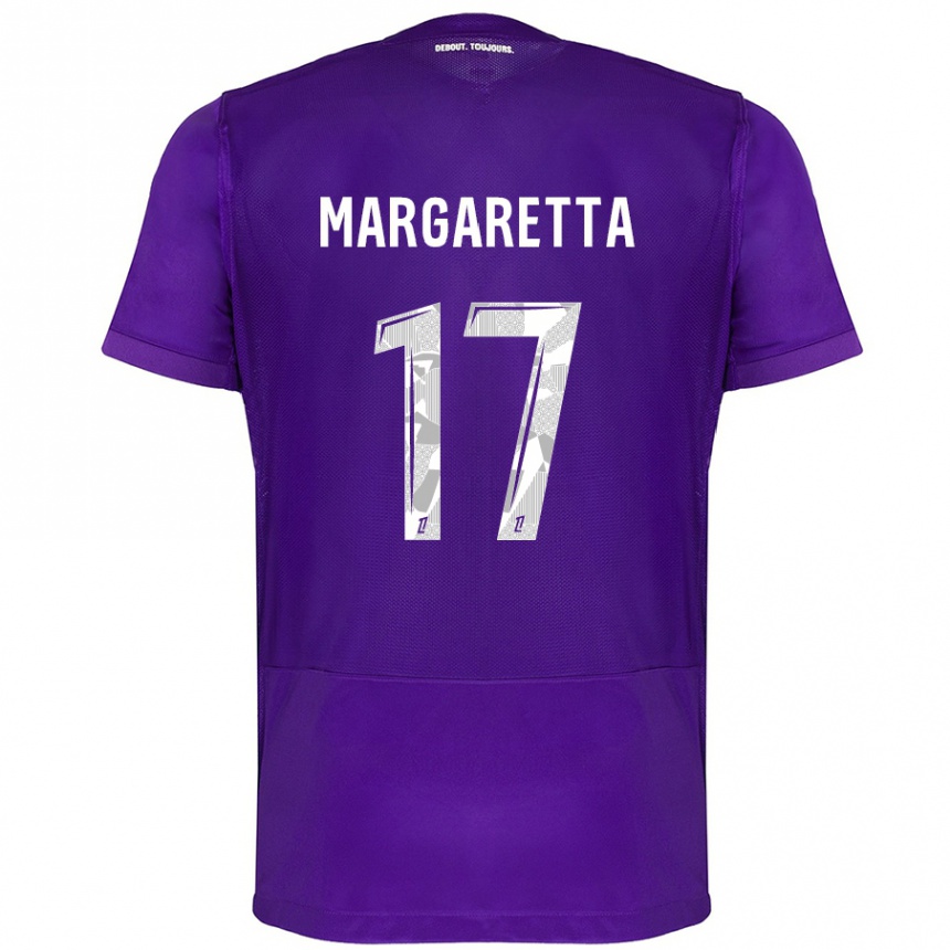 Vaikiškas Jessica Margaretta #17 Violetinė Balta Namų Marškinėliai 2024/25 T-Shirt