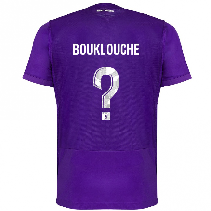 Vaikiškas Kelyan Bouklouche #0 Violetinė Balta Namų Marškinėliai 2024/25 T-Shirt