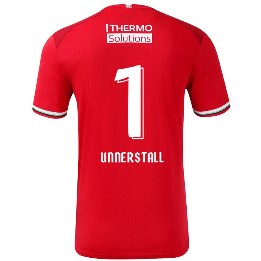 Vaikiškas Lars Unnerstall #1 Raudona Balta Namų Marškinėliai 2024/25 T-Shirt