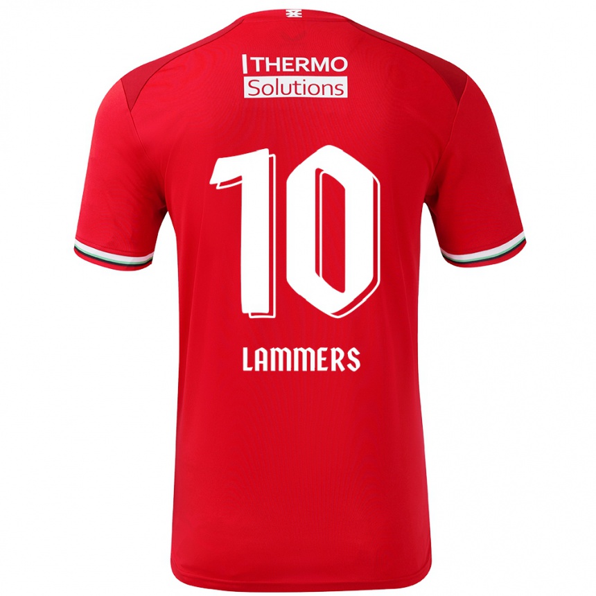 Vaikiškas Sam Lammers #10 Raudona Balta Namų Marškinėliai 2024/25 T-Shirt