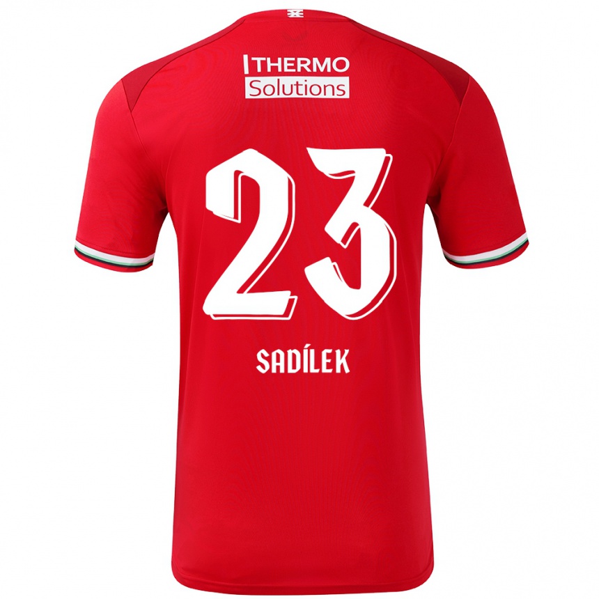 Vaikiškas Michal Sadilek #23 Raudona Balta Namų Marškinėliai 2024/25 T-Shirt