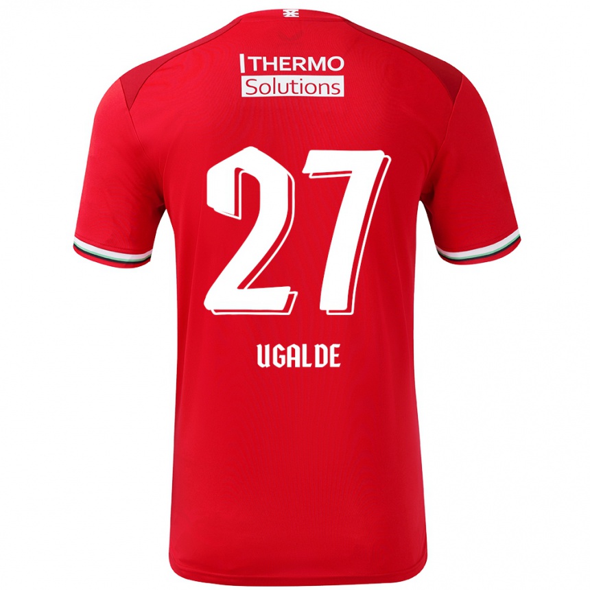 Vaikiškas Manfred Ugalde #27 Raudona Balta Namų Marškinėliai 2024/25 T-Shirt