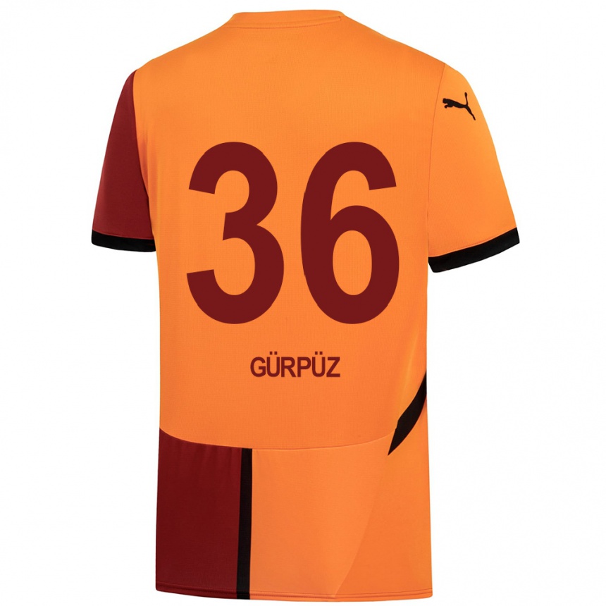 Vaikiškas Gökdeniz Gürpüz #36 Geltona Raudona Namų Marškinėliai 2024/25 T-Shirt