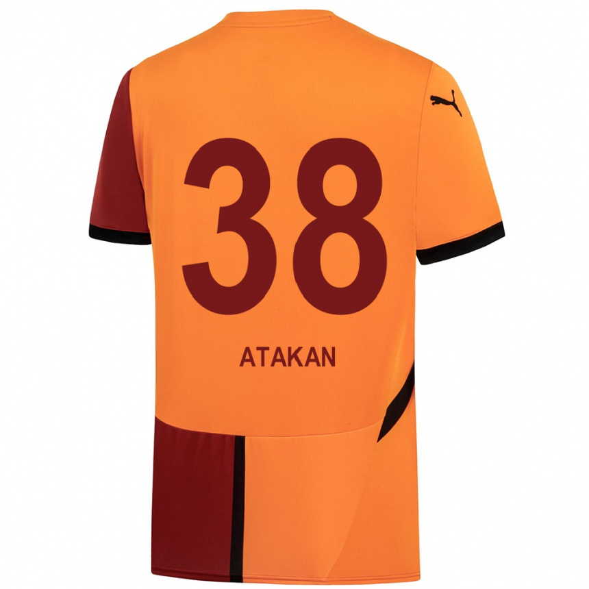 Vaikiškas Atakan Ordu #38 Geltona Raudona Namų Marškinėliai 2024/25 T-Shirt