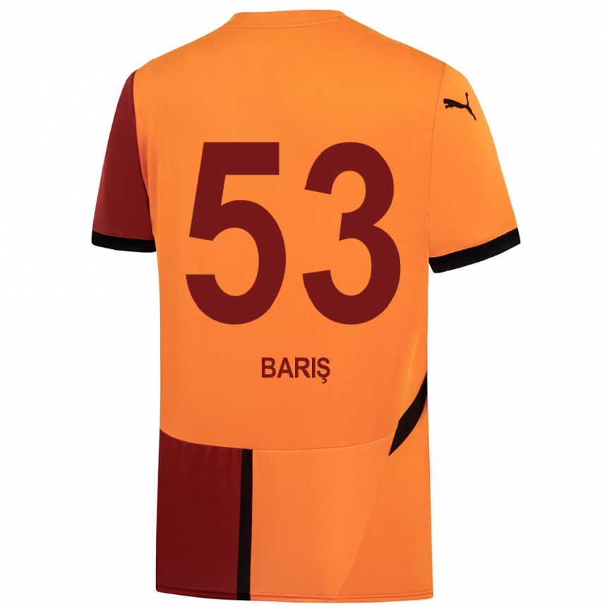 Vaikiškas Barış Alper Yılmaz #53 Geltona Raudona Namų Marškinėliai 2024/25 T-Shirt