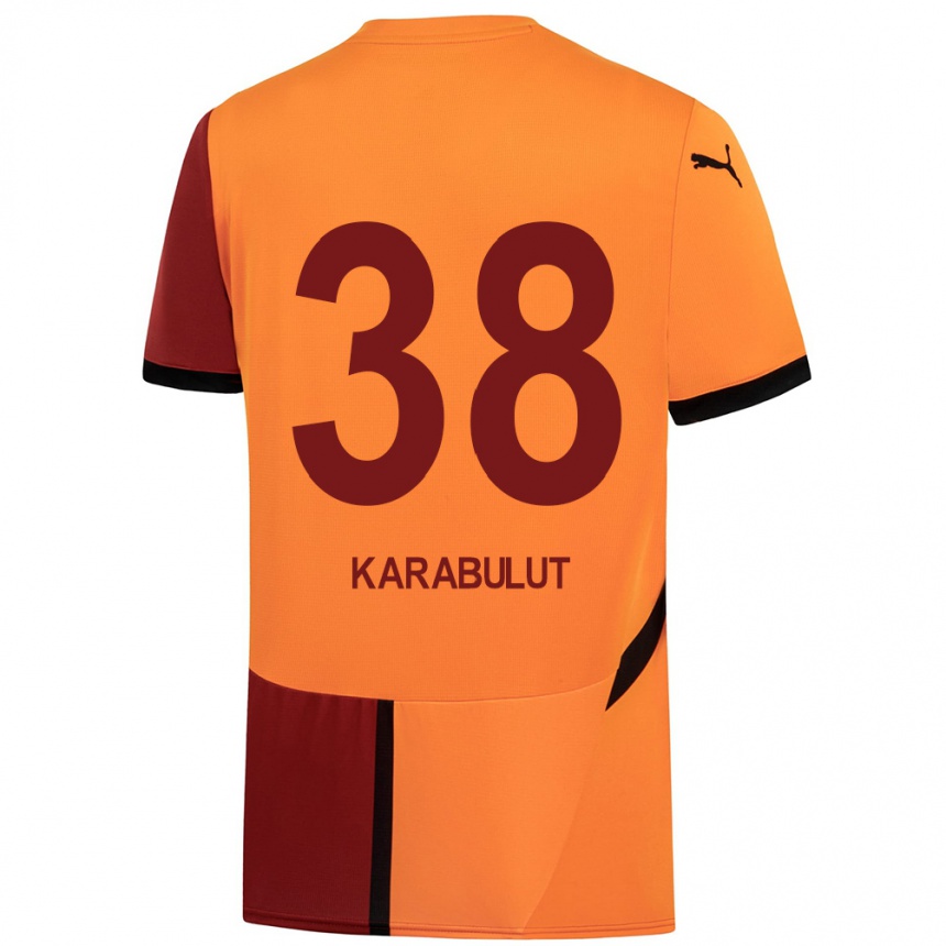 Vaikiškas Arzu Karabulut #38 Geltona Raudona Namų Marškinėliai 2024/25 T-Shirt