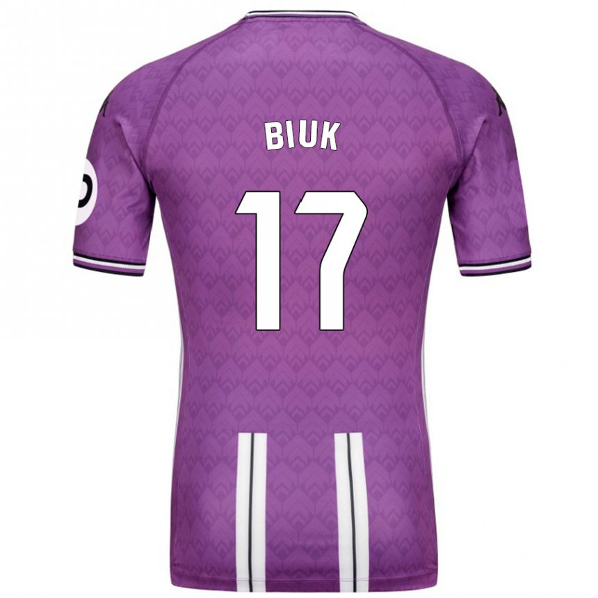 Vaikiškas Stipe Biuk #17 Violetinė Balta Namų Marškinėliai 2024/25 T-Shirt