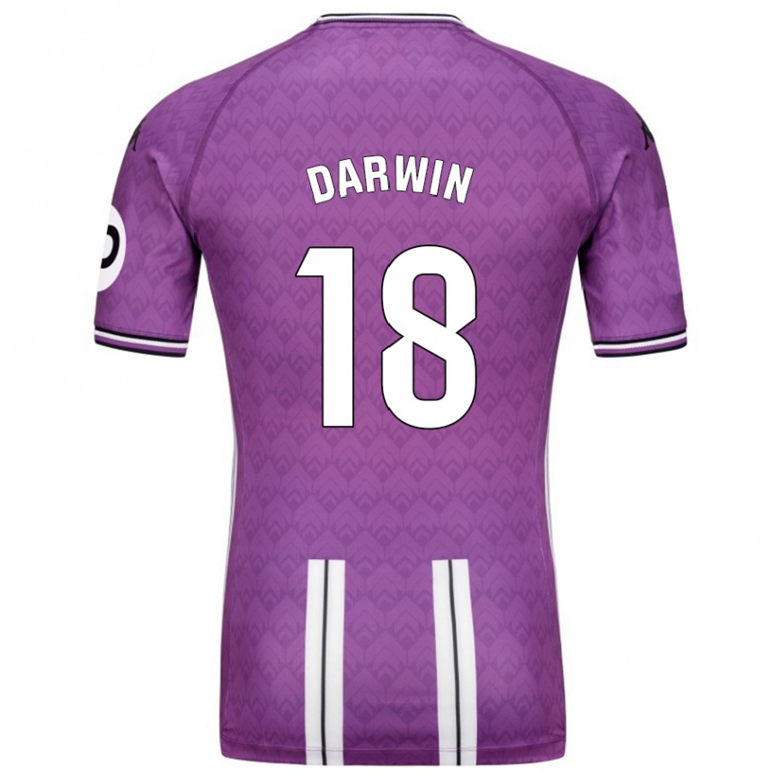 Vaikiškas Darwin Machís #18 Violetinė Balta Namų Marškinėliai 2024/25 T-Shirt