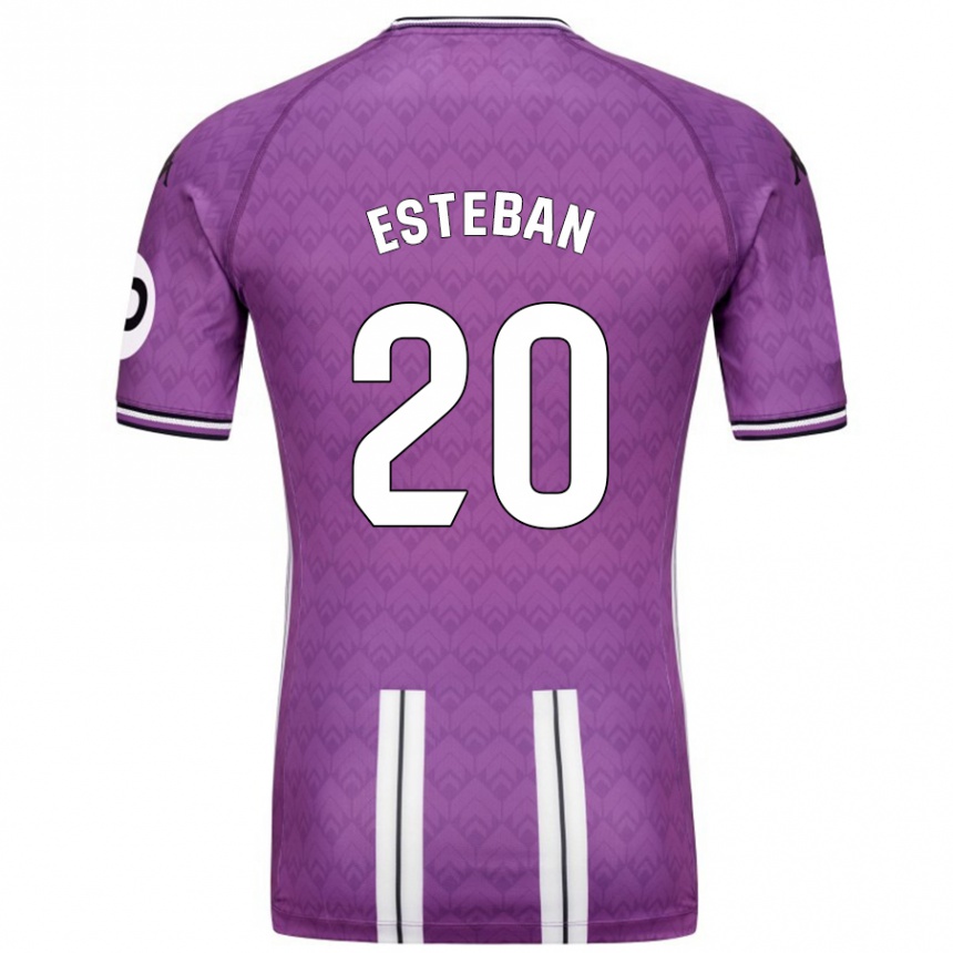 Vaikiškas Sergio Esteban #20 Violetinė Balta Namų Marškinėliai 2024/25 T-Shirt