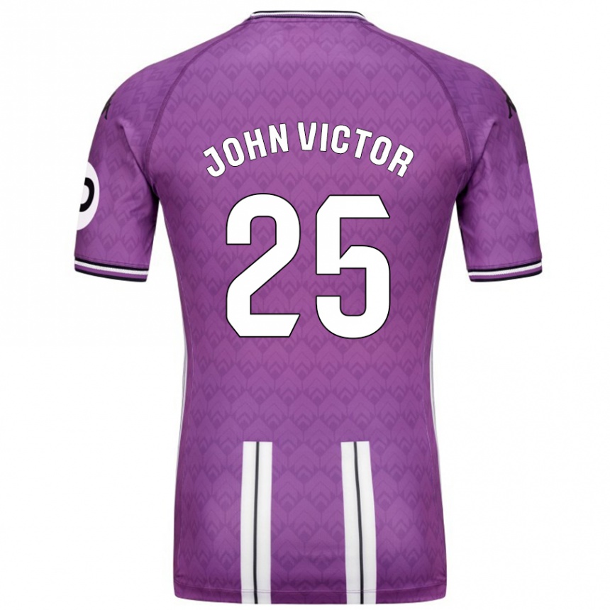 Vaikiškas John Victor #25 Violetinė Balta Namų Marškinėliai 2024/25 T-Shirt