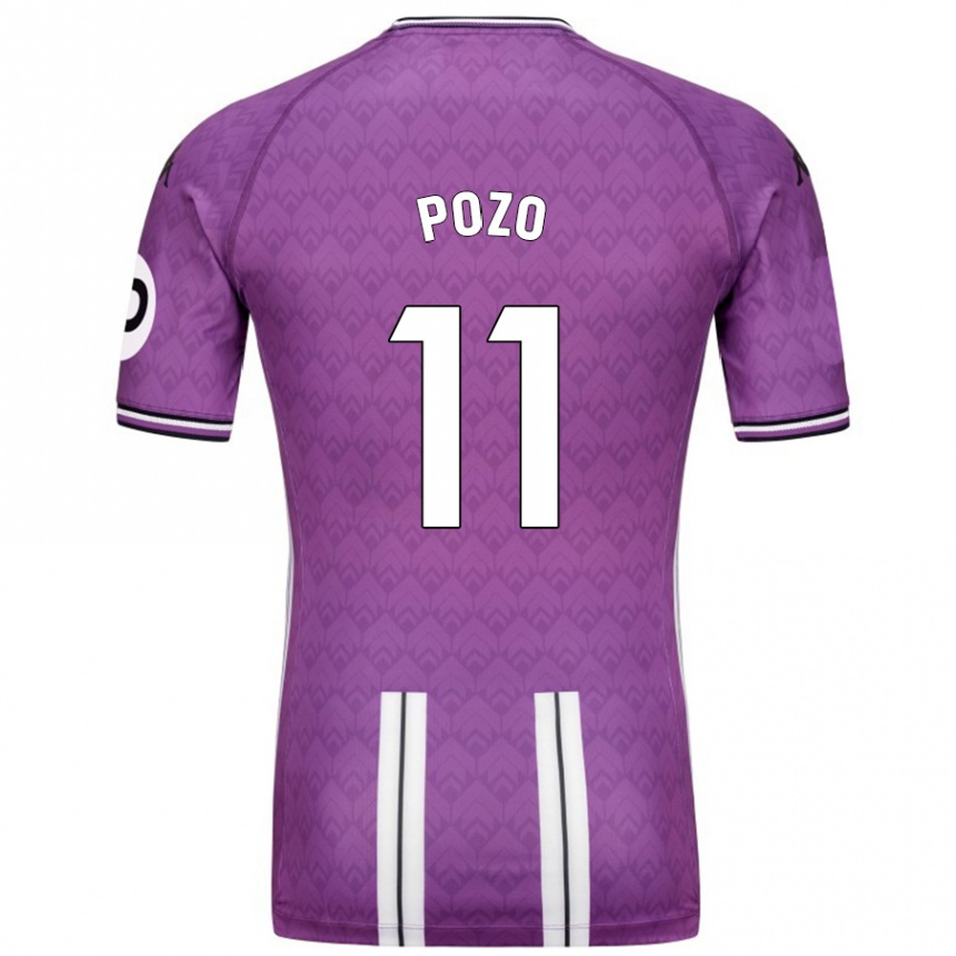 Vaikiškas Manuel Pozo #11 Violetinė Balta Namų Marškinėliai 2024/25 T-Shirt