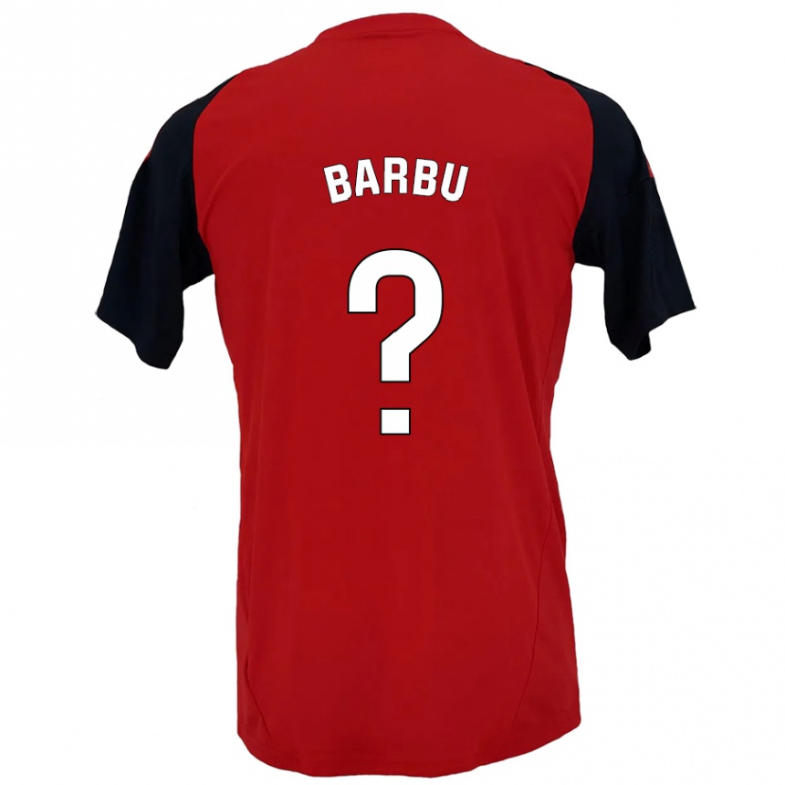 Vaikiškas Álex Barbu #0 Raudona Juoda Namų Marškinėliai 2024/25 T-Shirt