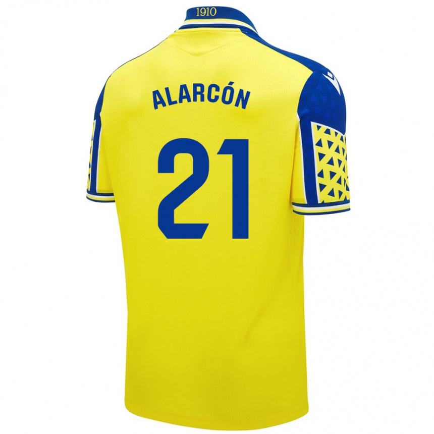 Vaikiškas Tomás Alarcón #21 Geltona Mėlyna Namų Marškinėliai 2024/25 T-Shirt