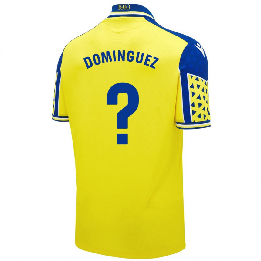 Vaikiškas Rubén Domínguez #0 Geltona Mėlyna Namų Marškinėliai 2024/25 T-Shirt