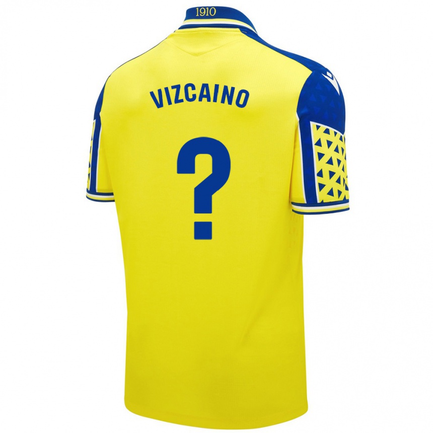 Vaikiškas Nacho Vizcaíno #0 Geltona Mėlyna Namų Marškinėliai 2024/25 T-Shirt