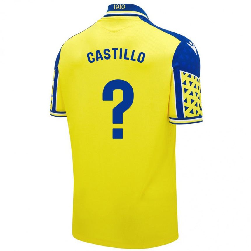 Vaikiškas Francis Castillo #0 Geltona Mėlyna Namų Marškinėliai 2024/25 T-Shirt