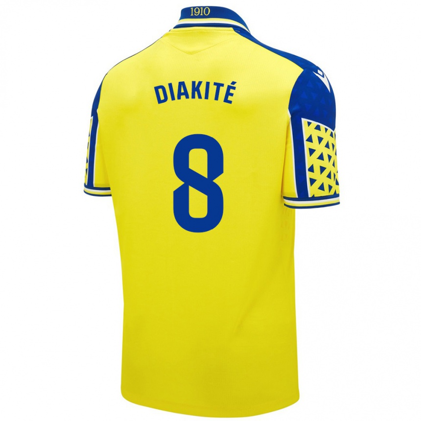 Vaikiškas Moussa Diakité #8 Geltona Mėlyna Namų Marškinėliai 2024/25 T-Shirt