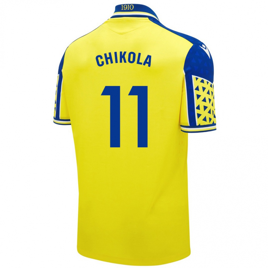 Vaikiškas Peter Chikola #11 Geltona Mėlyna Namų Marškinėliai 2024/25 T-Shirt