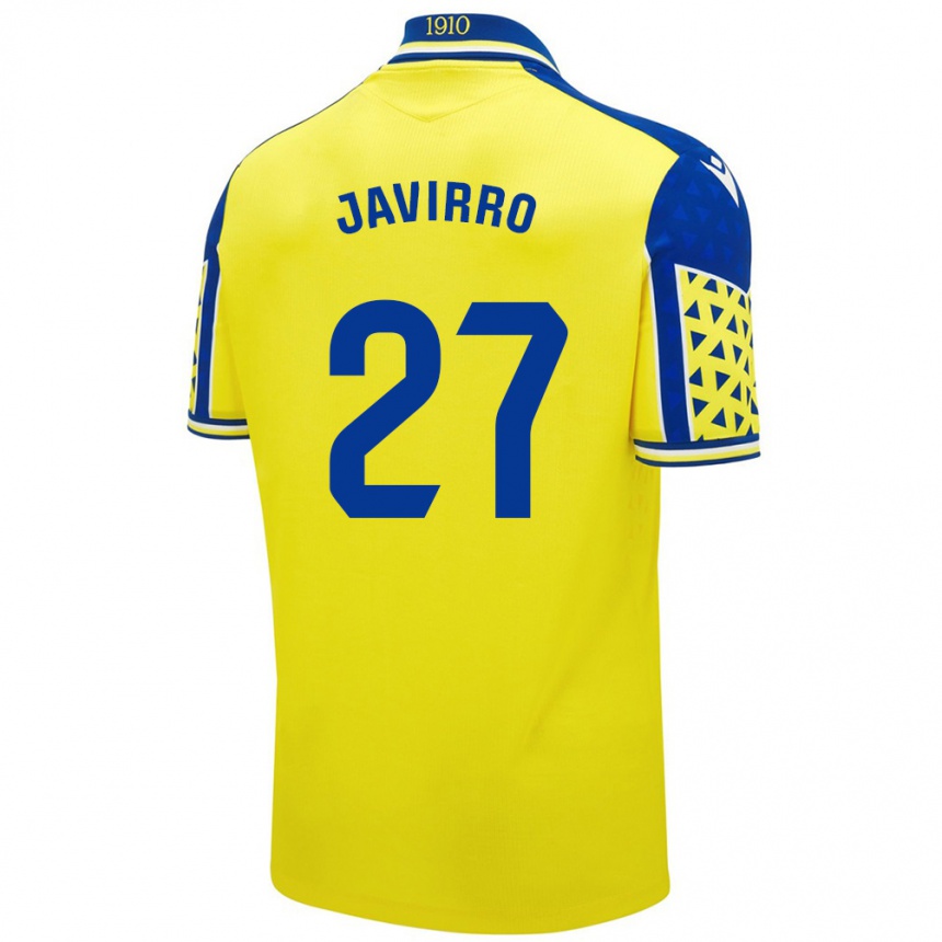 Vaikiškas Javirro #27 Geltona Mėlyna Namų Marškinėliai 2024/25 T-Shirt