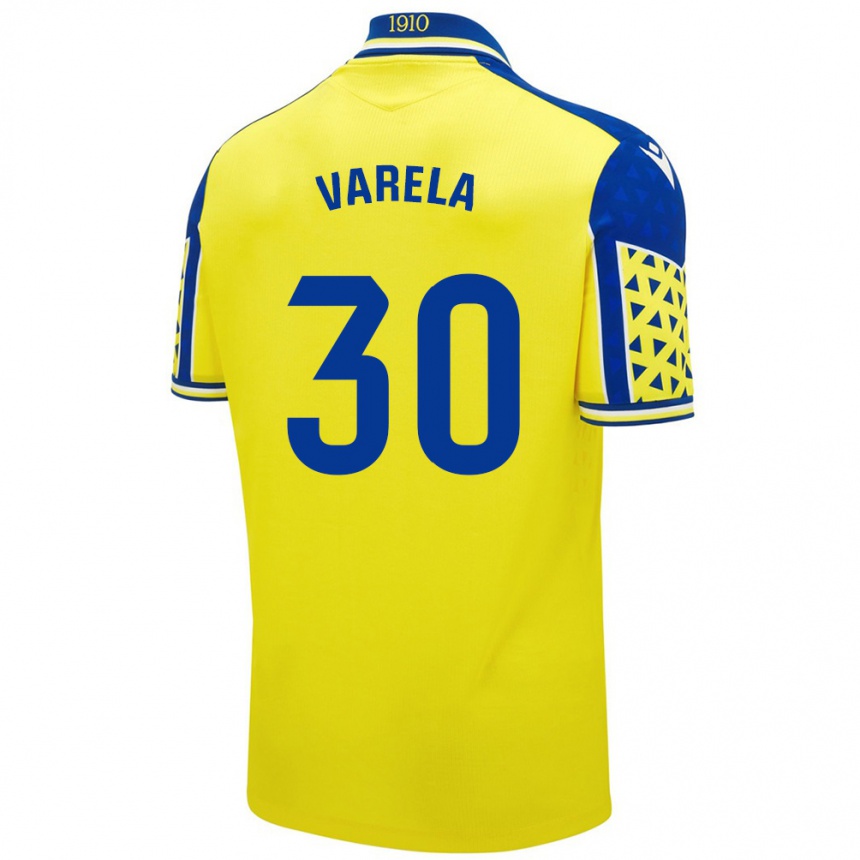 Vaikiškas Brandon Varela #30 Geltona Mėlyna Namų Marškinėliai 2024/25 T-Shirt