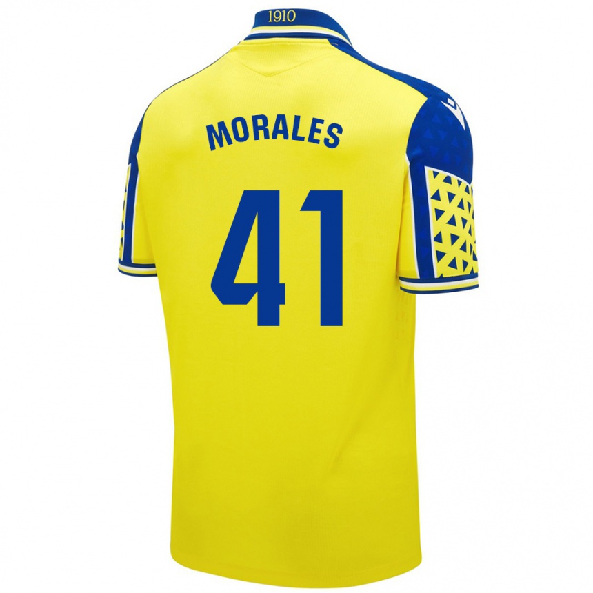 Vaikiškas Luis Morales #41 Geltona Mėlyna Namų Marškinėliai 2024/25 T-Shirt