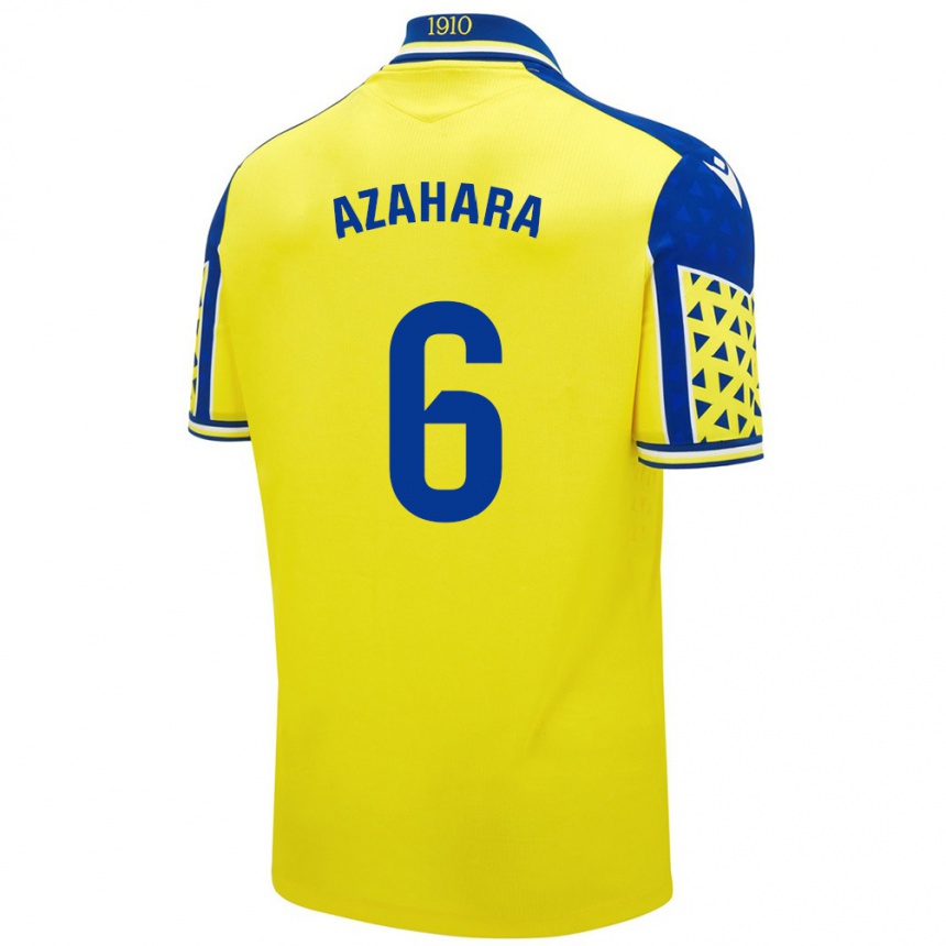 Vaikiškas Azahara #6 Geltona Mėlyna Namų Marškinėliai 2024/25 T-Shirt