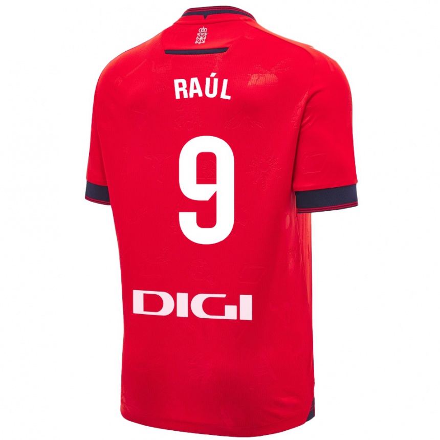 Vaikiškas Raúl García #9 Raudona Balta Namų Marškinėliai 2024/25 T-Shirt