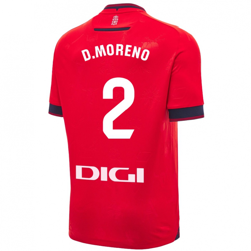 Vaikiškas Diego Moreno #2 Raudona Balta Namų Marškinėliai 2024/25 T-Shirt