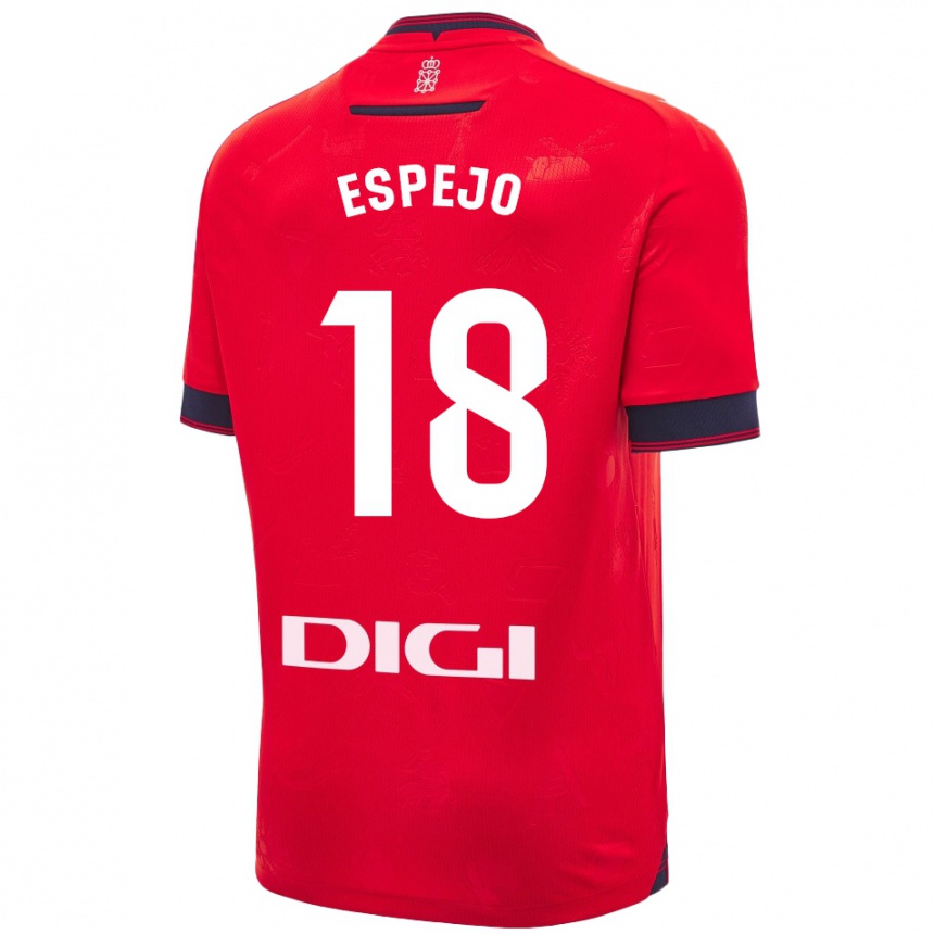 Vaikiškas Diego Espejo #18 Raudona Balta Namų Marškinėliai 2024/25 T-Shirt