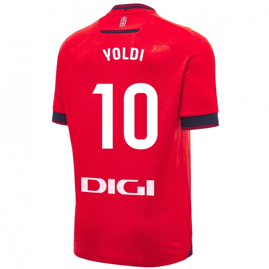 Vaikiškas Ander Yoldi #10 Raudona Balta Namų Marškinėliai 2024/25 T-Shirt